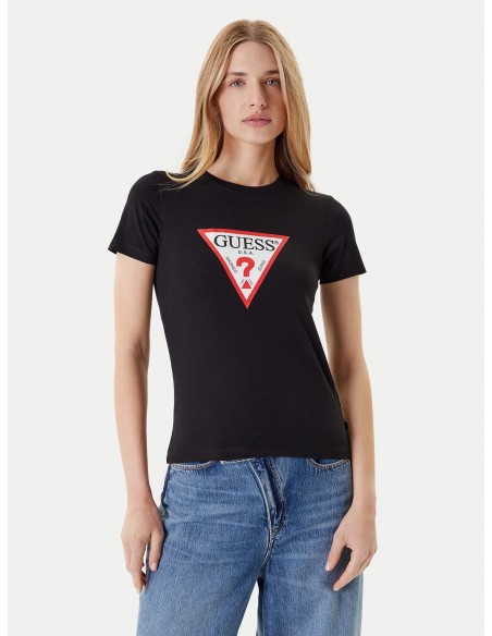 T-shirt con maxi logo triangolare Guess Jeans W4YI04J1314