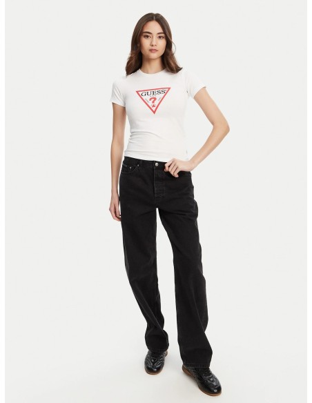 T-shirt con maxi logo triangolare Guess Jeans W4YI04J1314