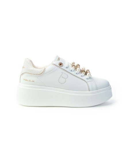 Sneakers in pelle con charm Dazzling Tosca Blu SF2502S020