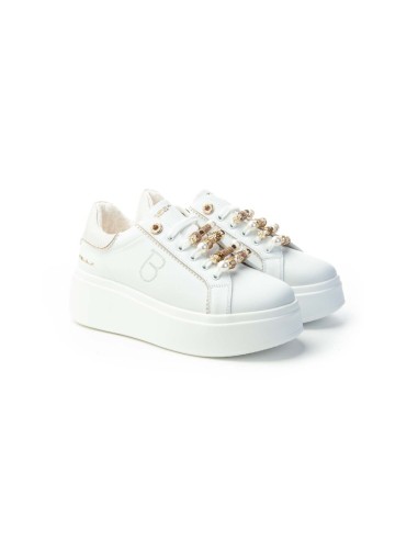 Sneakers in pelle con charm Dazzling Tosca Blu SF2502S020