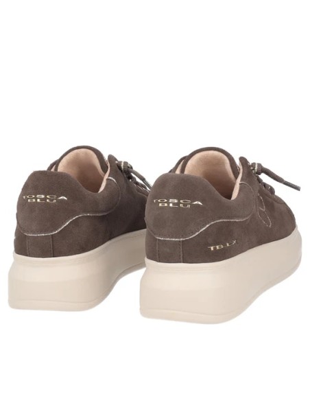 Sneakers in pelle scamosciata Chic con strass Tosca Blu moro SF2501S016