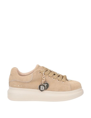Sneakers in pelle scamosciata Chic con charms Tosca Blu Beige SF2501S014