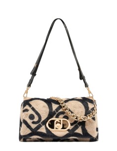 Borsa LaPuffy in pelliccia sintetica con logo Liu.jo...