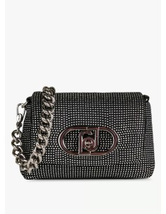 Borsa LaPuffy con strass all over Liu.jo nera AF5269J4638 2
