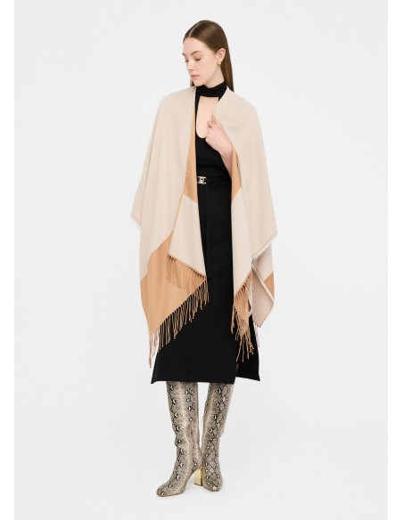 Poncho con logo e frange Liu.jo 2F5031T0300