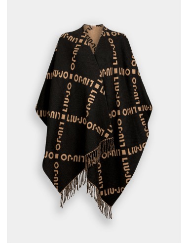 Poncho con logo e frange Liu.jo 2F5033T0300