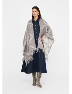 Poncho con logo e frange Liu.jo 2F5033T0300 2