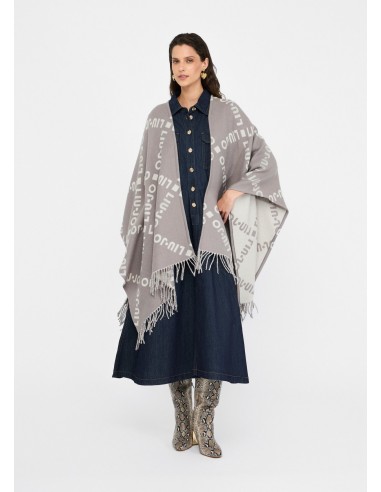 Poncho con logo e frange Liu.jo 2F5033T0300