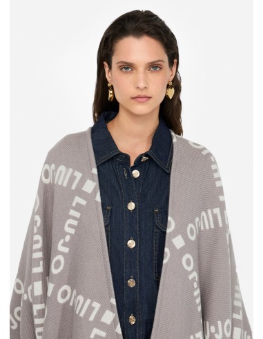 Poncho con logo e frange Liu.jo 2F5033T0300