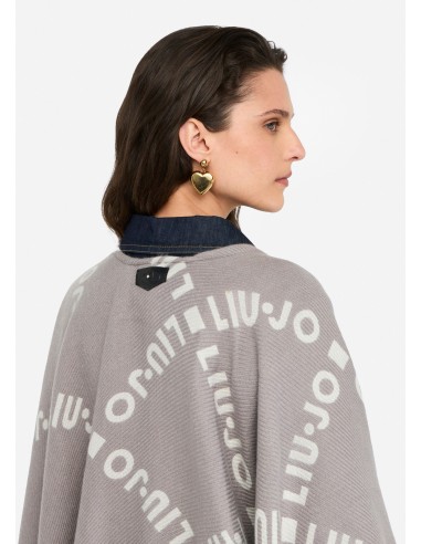 Poncho con logo e frange Liu.jo 2F5033T0300
