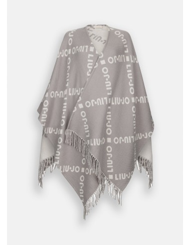 Poncho con logo e frange Liu.jo 2F5033T0300