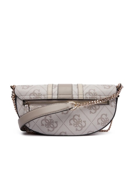 Borsa a tracolla Erenia con maxi logo Guess dark taupe SO783821