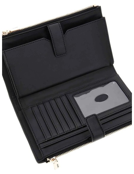 Portafoglio trapuntato Valla Guess nero QG8122157