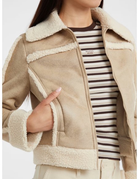Giacca in montone Guess beige W5BL13W1862