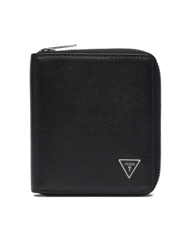 Portafoglio uomo con zip Guess nero SMMASLLEA02