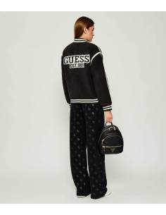 Bomber college effetto velluto Guess nero/bianco V5BL05W0460 2