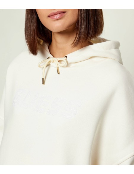 Felpa Oversize Aelia Guess bianco V5BQ12KB681