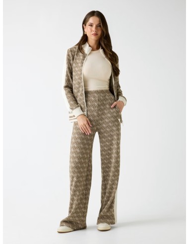 Pantaloni con logo 4G Guess regular fit fango...