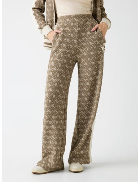 Pantaloni con logo 4G Guess regular fit fango V5BB15K1990