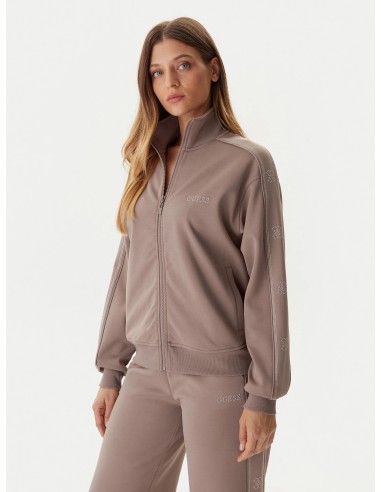 Felpa con zip intera e collo alto Octavia Guess...