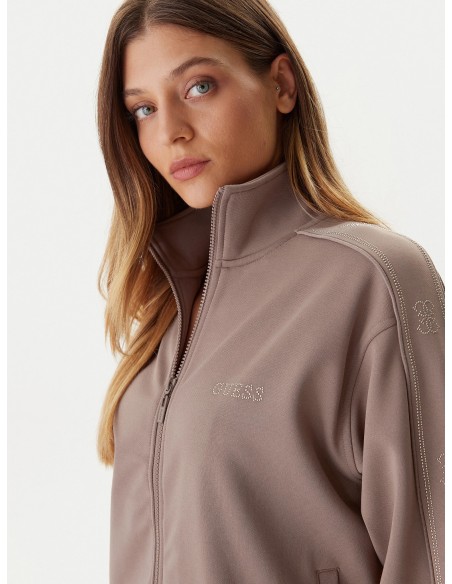 Felpa con zip intera e collo alto Octavia Guess V5BQ15KCX22