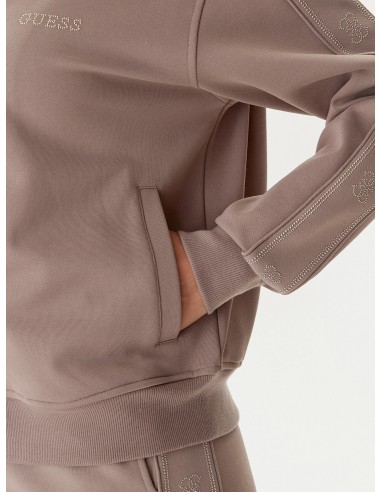 Felpa con zip intera e collo alto Octavia Guess...