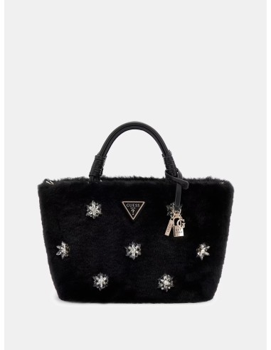 Borsa a mano Shaida in pelliccia sintetica nera Guess WE814322