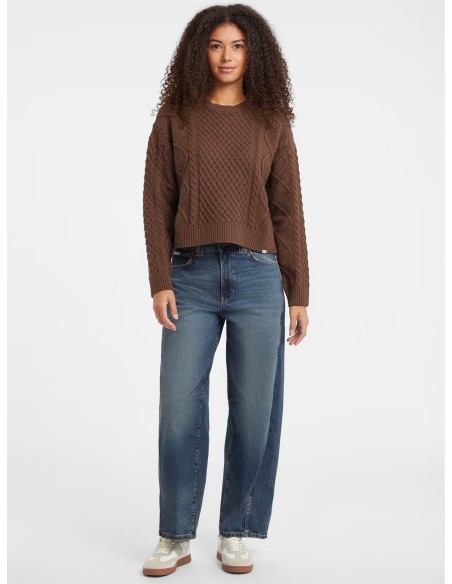 Maglione a trecce Guess Jeans Marrone W5BR09Z0561