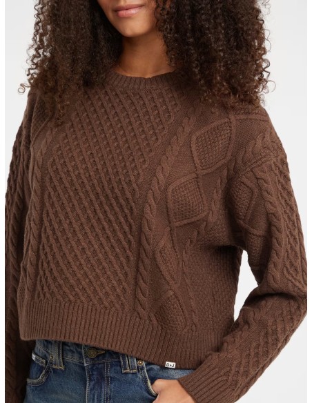 Maglione a trecce Guess Jeans Marrone W5BR09Z0561