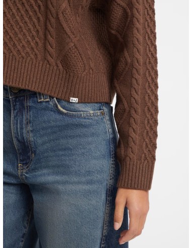 Maglione a trecce Guess Jeans Marrone W5BR09Z0561