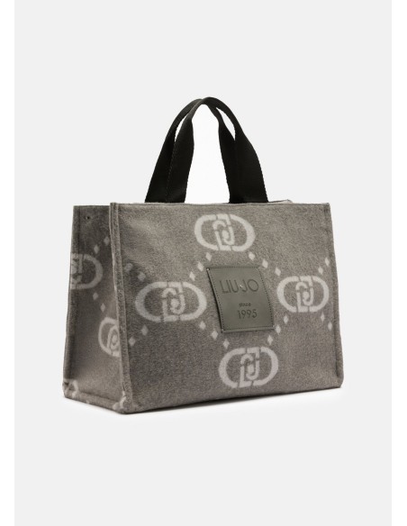 Borsa Shopper con maxi logo Liu.jo 2F5027T2742