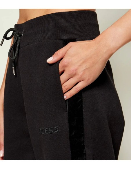 Tuta completa con Felpa Aelia con scritta in lettering in paillettes Guess nera V5BQ10KB681