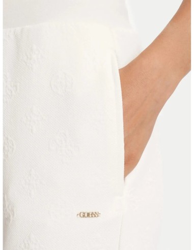 Tuta con logo 4G e fiori peony avorio Guess...