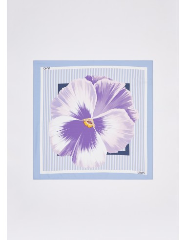 Foulard con stampa fiore viola Liu.jo 2A6053T2745