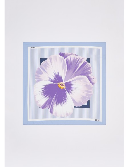 Foulard con stampa fiore viola Liu.jo 2A6053T2745