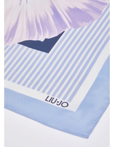 Foulard con stampa fiore viola Liu.jo 2A6053T2745