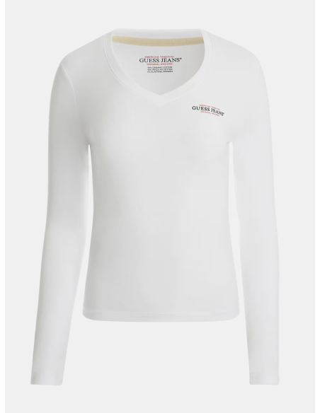 T-shirt manica lunga donna Guess Jeans W4YI21J1314