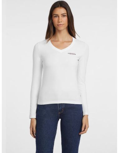 T-shirt manica lunga donna Guess Jeans W4YI21J1314