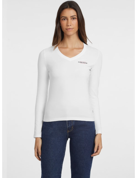 T-shirt manica lunga donna Guess Jeans W4YI21J1314
