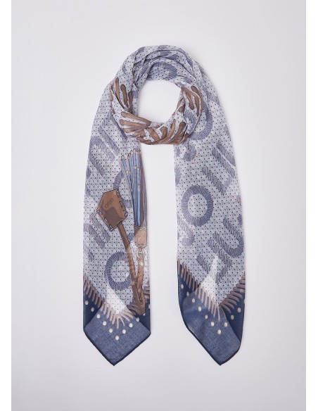 Foulard in grande con logo 2A6037T2745