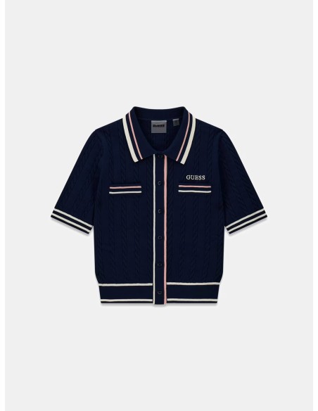 Completo cardigan e gonna a maglia intrecciata V6RR02Z4652