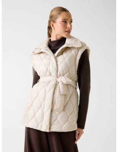 Giubbotto smanicato beige V6RN01WL832