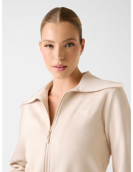 Giubbino in velluto beige Guess V6RQ04KCJY2