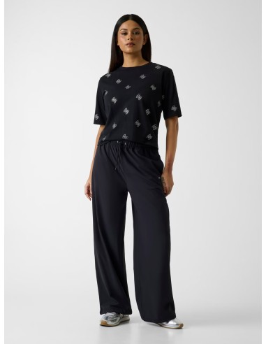Pantalone gamba larga nero Guess V6RB21WL232