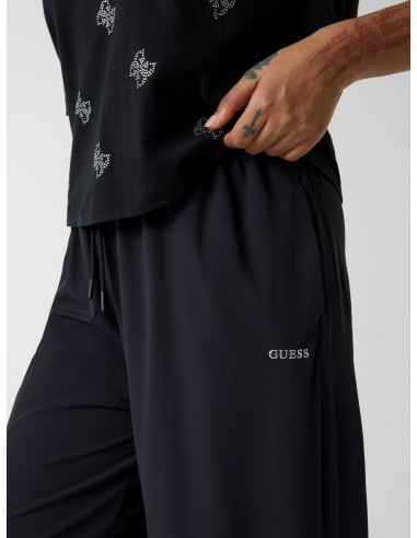 Pantalone gamba larga nero Guess V6RB21WL232