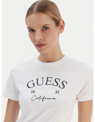 T-shirt bianco Guess V6RI02J1314