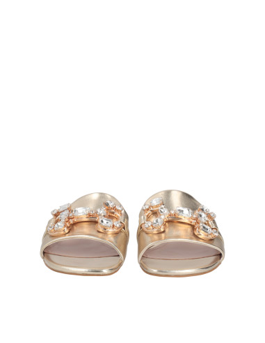 Ciabatta gioiello in pelle Flora  Tosca Blu...