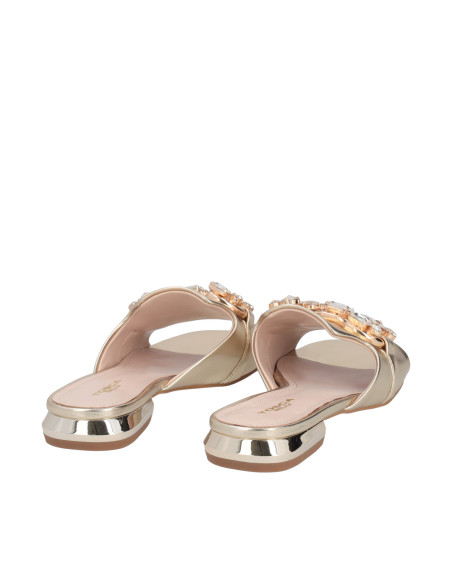 Ciabatta gioiello in pelle Flora  Tosca Blu SS2439S320