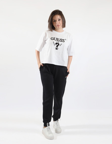 T-shirt logo frontale con paillettes Guess V4YI06I3Z14