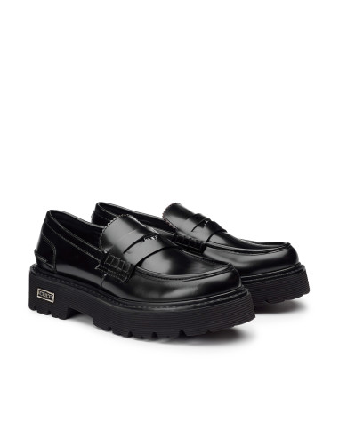 Mocassino in pelle nero CLW394700